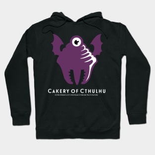 Cakery of Cthulhu - Purple on Black Hoodie